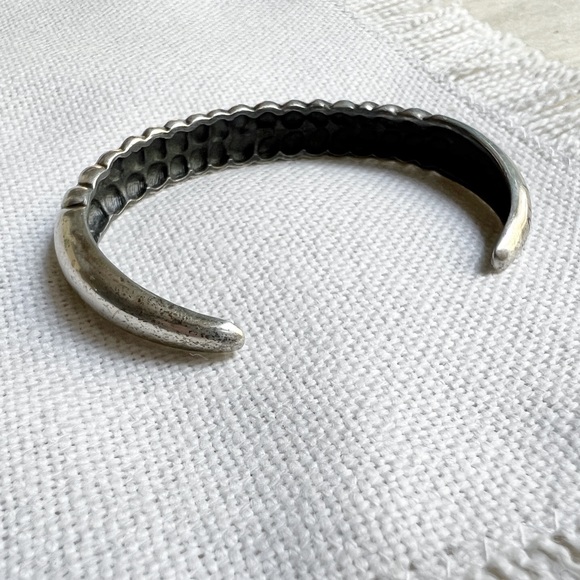 VINTAGE Braided Southwestern Native Style Sterling Silver Stacker Cuff - Picture 5 of 8